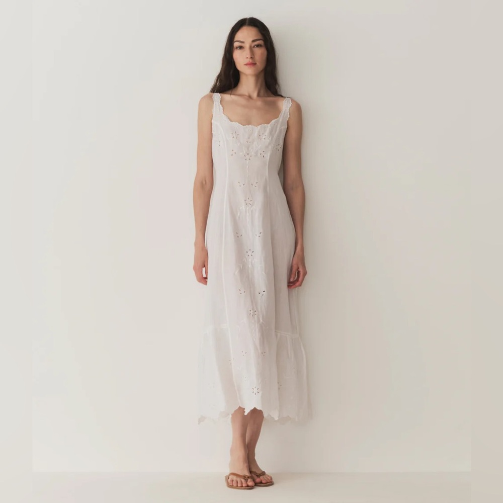 Doen White Eyelet Maxi Dress